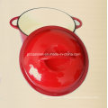 26cm Red Enamel Cast Iron Casserole Cookware with Cast Iron Cover China